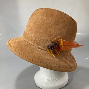 Henschel M 22" Camel Tan Suede Fedora Hat
